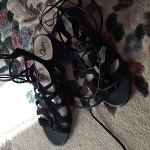 Sam Edelman Black Strap Yardley Chunk Sandals